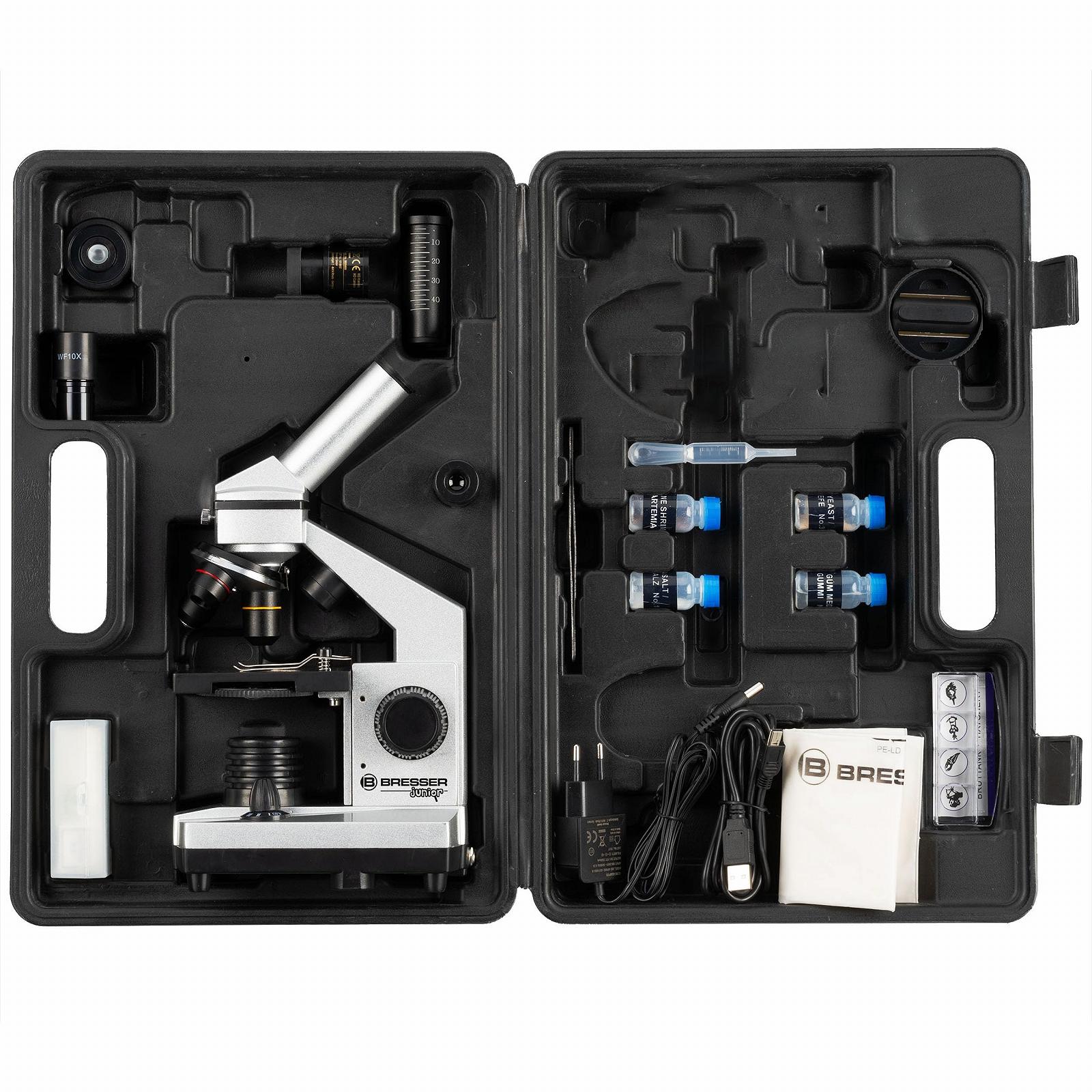 Микроскоп Bresser Junior Biolux DE 40x-1024x с USB камерой и аксессуарами, фото №8