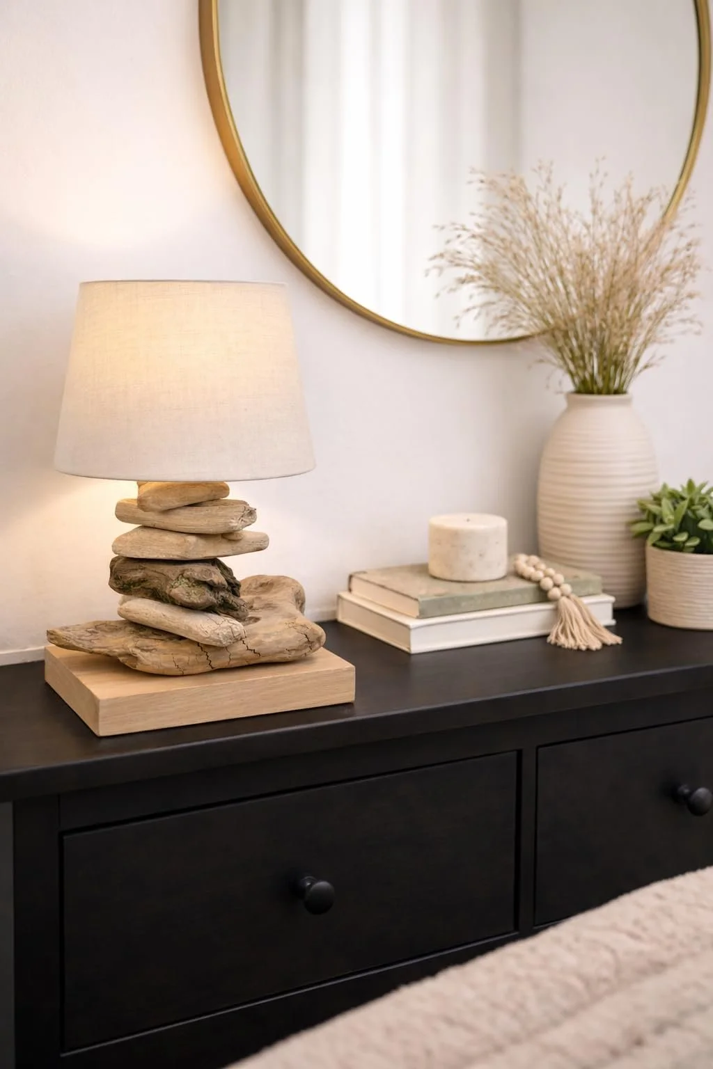 Настільна лампа Ручна робота Driftwood Light Grey, фото №3