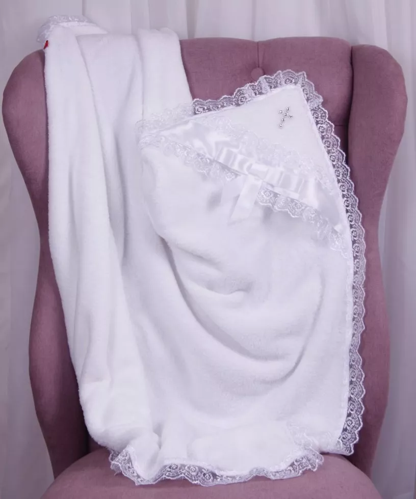 Шикарная крыжма для крещения Бантик, фото №4