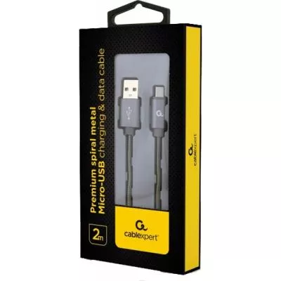 Дата кабель USB 2.0 AM to Micro 5P 2.0m Cablexpert (CC-USB2S-AMmBM-2M-BG), фото №2 Дата кабель USB 2.0 AM to Micro 5P 2.0m Cablexpert (CC-USB2S-AMmBM-2M-BG), фото №2