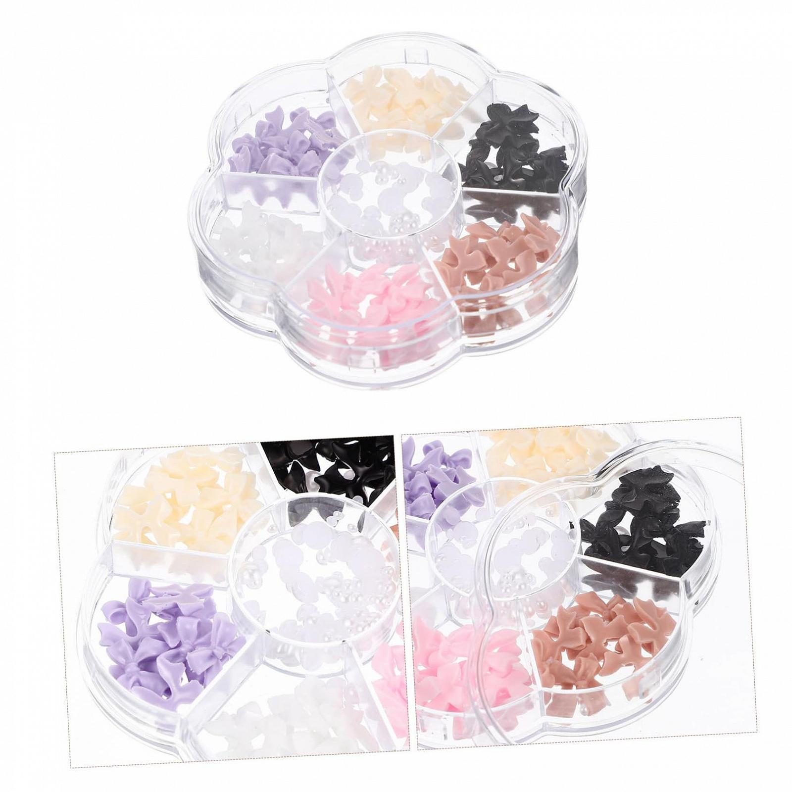 Подвески для ногтей Beavorty Бантик с жемчугом, разноцветные, фото №3