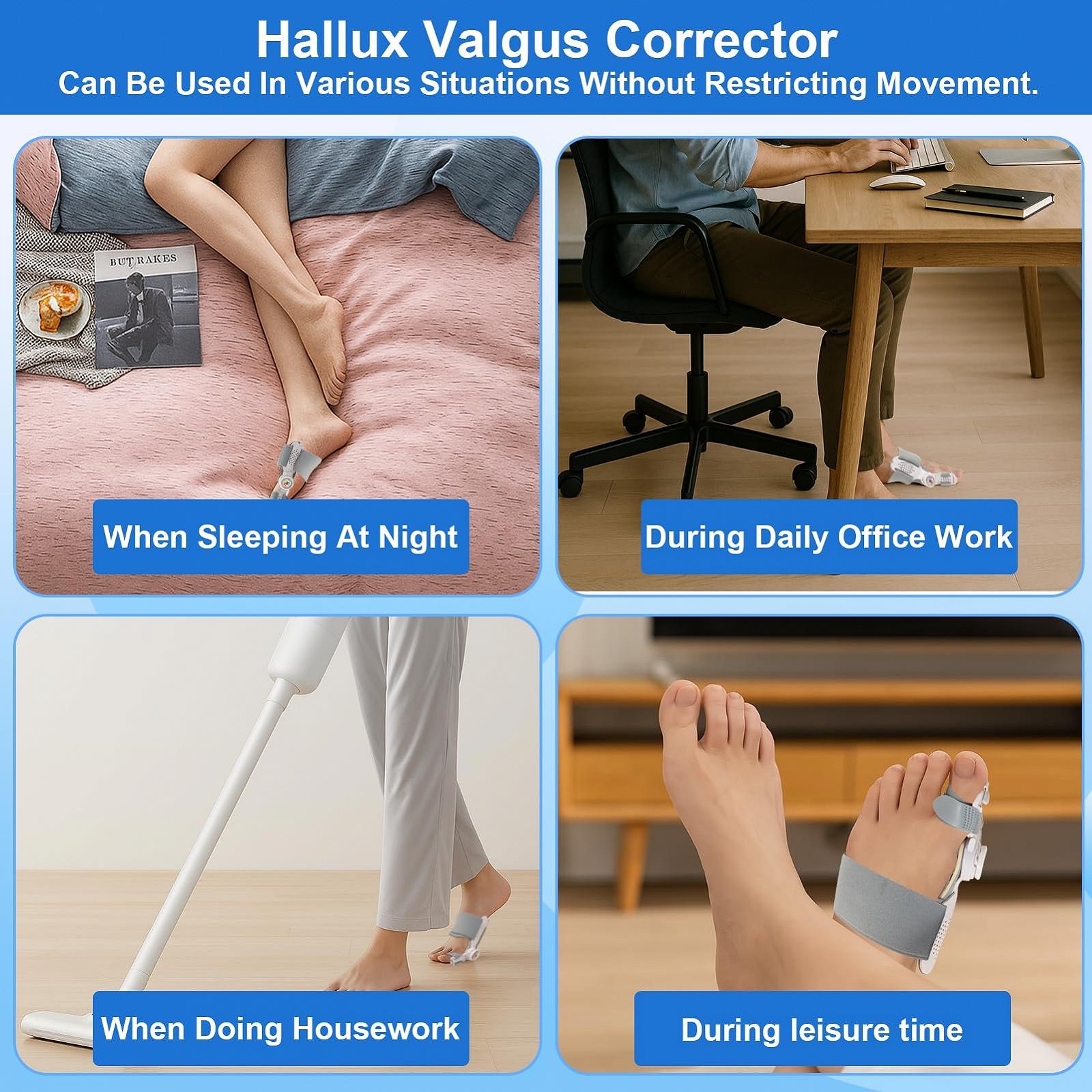 Шина для коррекции Hallux Valgus Регулируемая, 1 шт + Носки для Hallux Valgus, 2 шт, фото №7