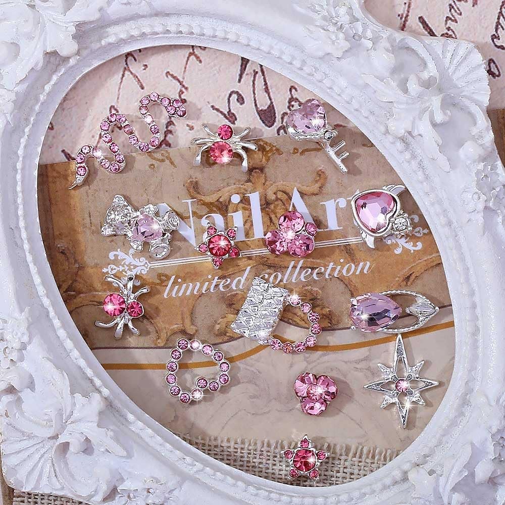 Y2K, набір 32 шт. 3D декор для гелевого манікюру з сердечками з стразами, бантиками, метеликами, ведмедиками, фото №2 Y2K, набір 32 шт. 3D декор для гелевого манікюру з сердечками з стразами, бантиками, метеликами, ведмедиками, фото №2