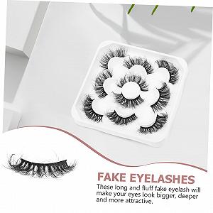 Накладные ресницы Angoily 10 Пар 3D Длинные Черные synthetic.ua - Фото 1