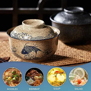 Миска керамическая для супа 800 мл для рамена, большая японская миска для лапши. synthetic.ua - Фото 1