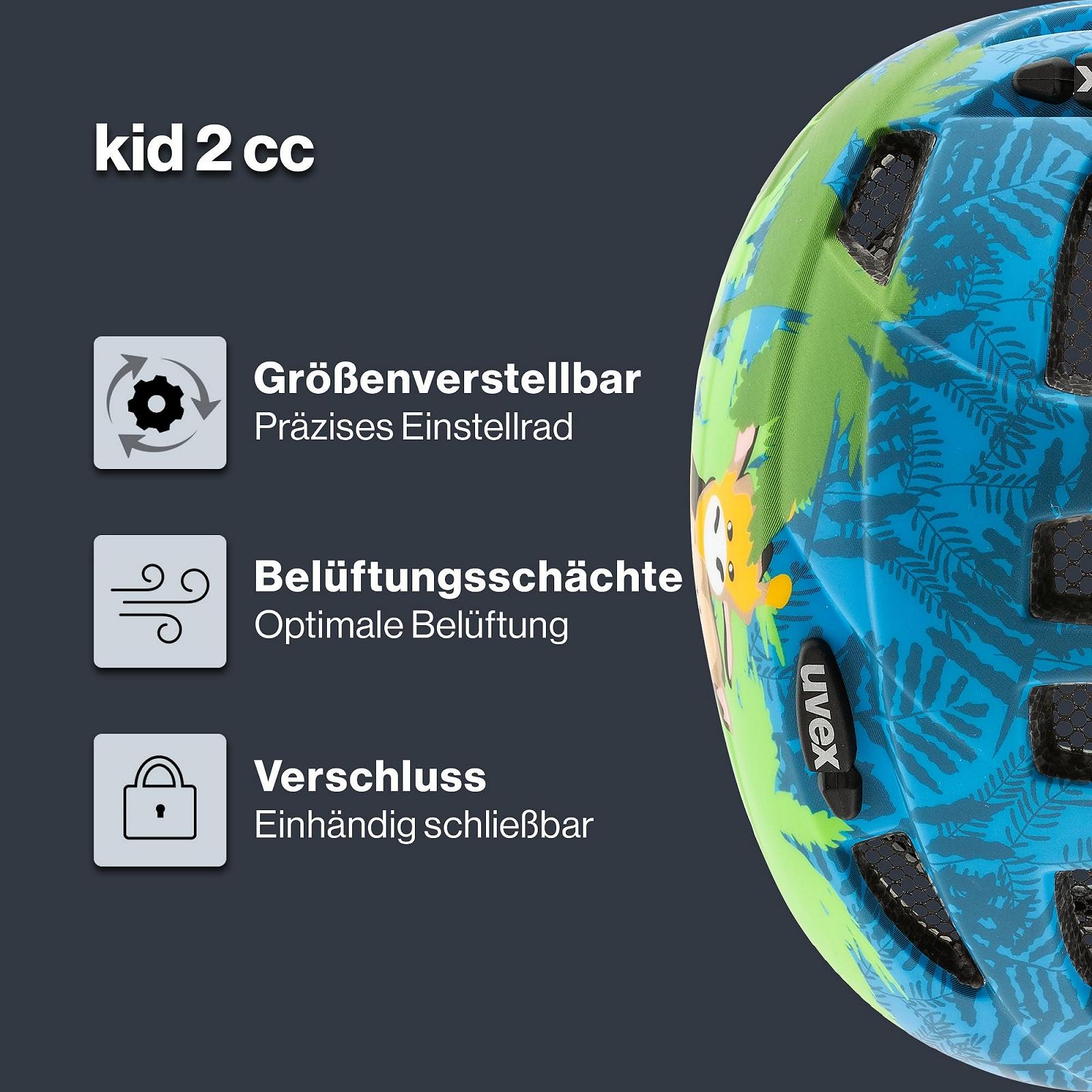 Шлем Uvex Kid 2 cc для детей, регулируемый, фото №2