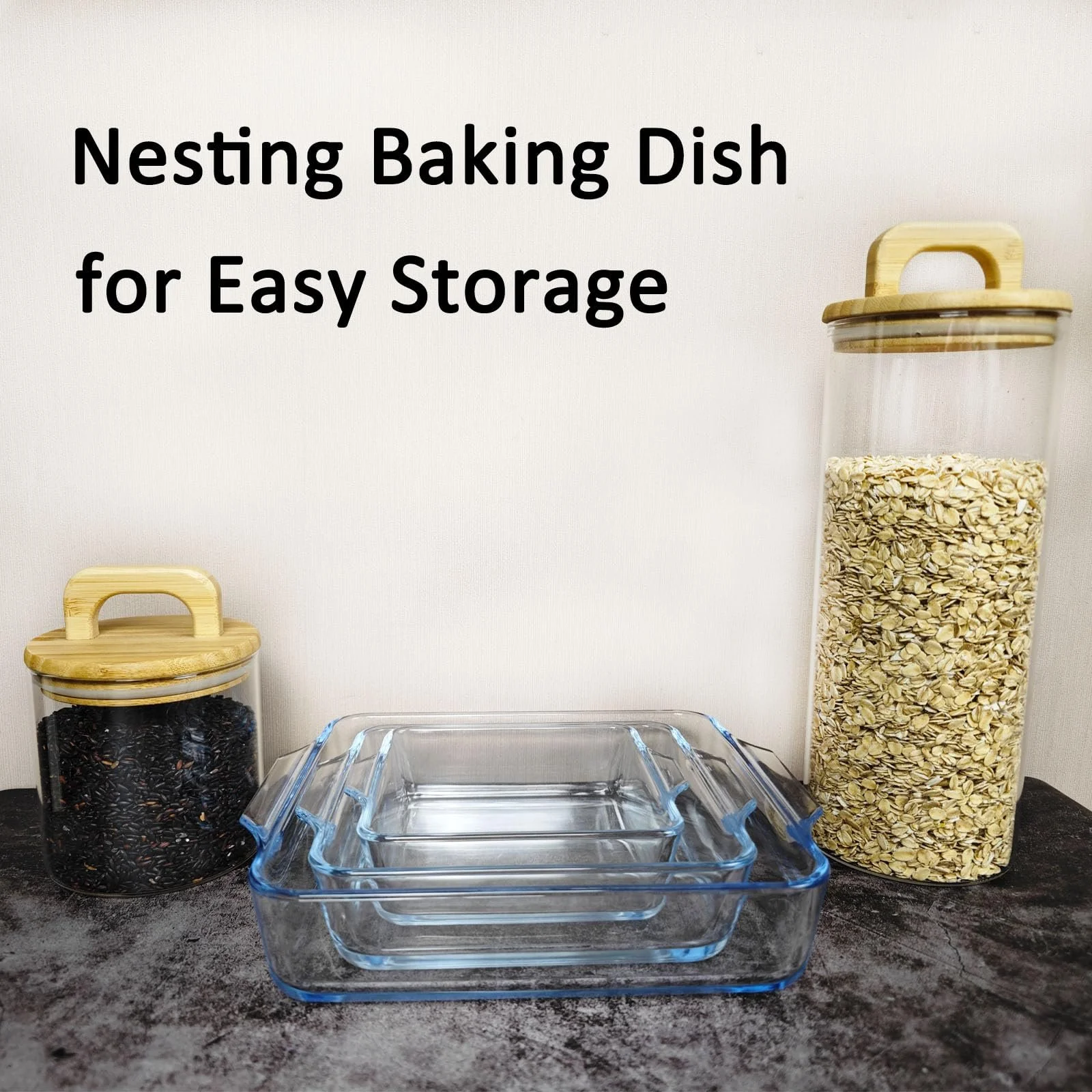 Форма для запекания Стеклянная квадратная Боросиликатное стекло 7.8 дюйма для духовки и аэрофритюрницы, фото №7