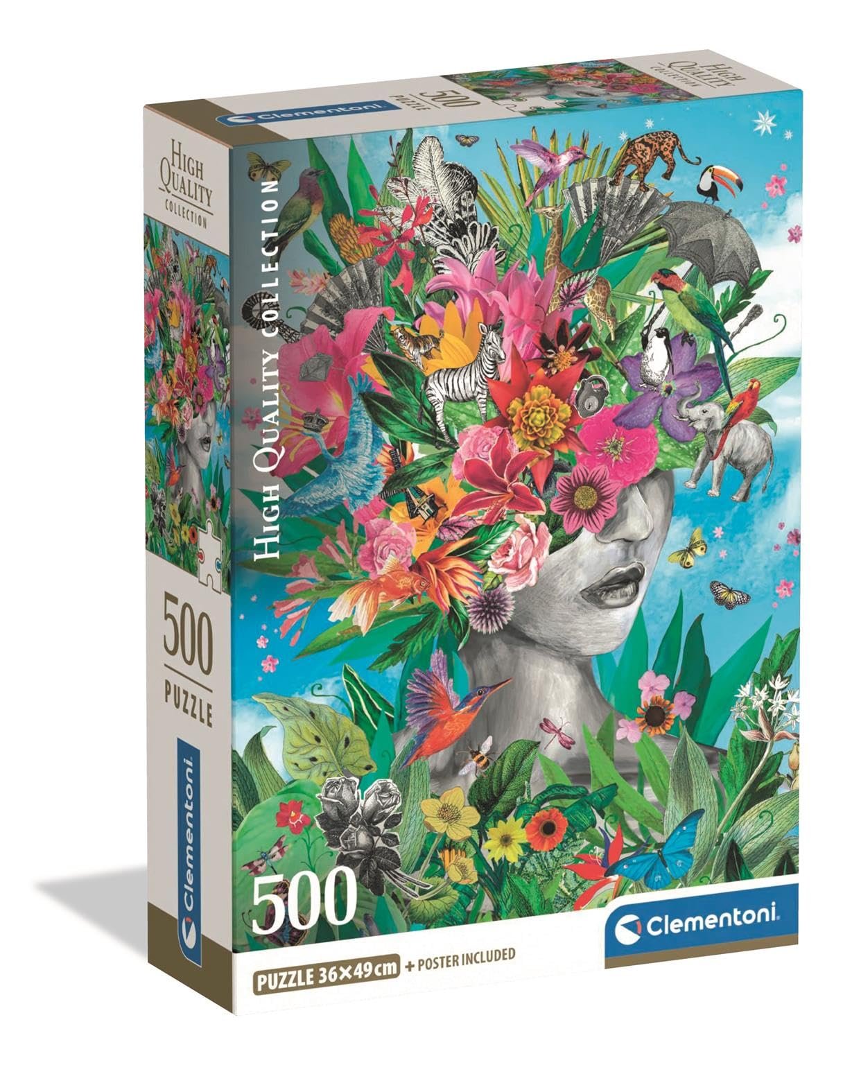 Пазл Clementoni Puzzle Collection Head In The Jungle 500 деталей компактная коробка 35600, фото №1 Пазл Clementoni Puzzle Collection Head In The Jungle 500 деталей компактная коробка 35600, фото №1