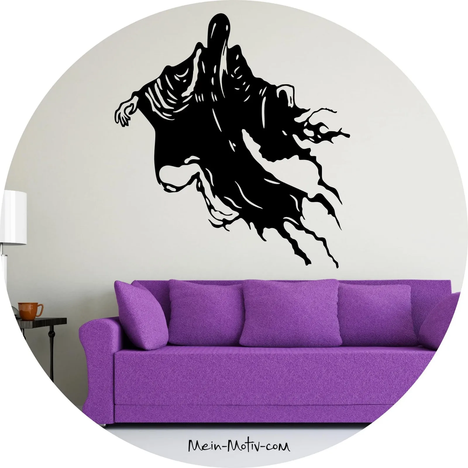 Наклейка на стіну Harry P. Dementor S 25 x 23 см Чорна матова, фото №2