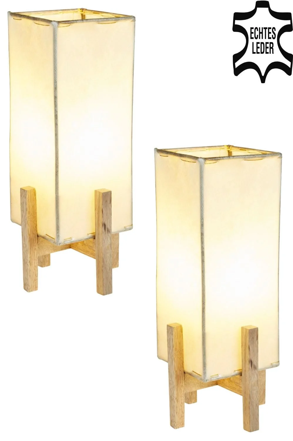 Настільна лампа Marrakesch Orient & Mediterran Interior Janka шкіряна з коричневим каркасом 39 см, фото №5