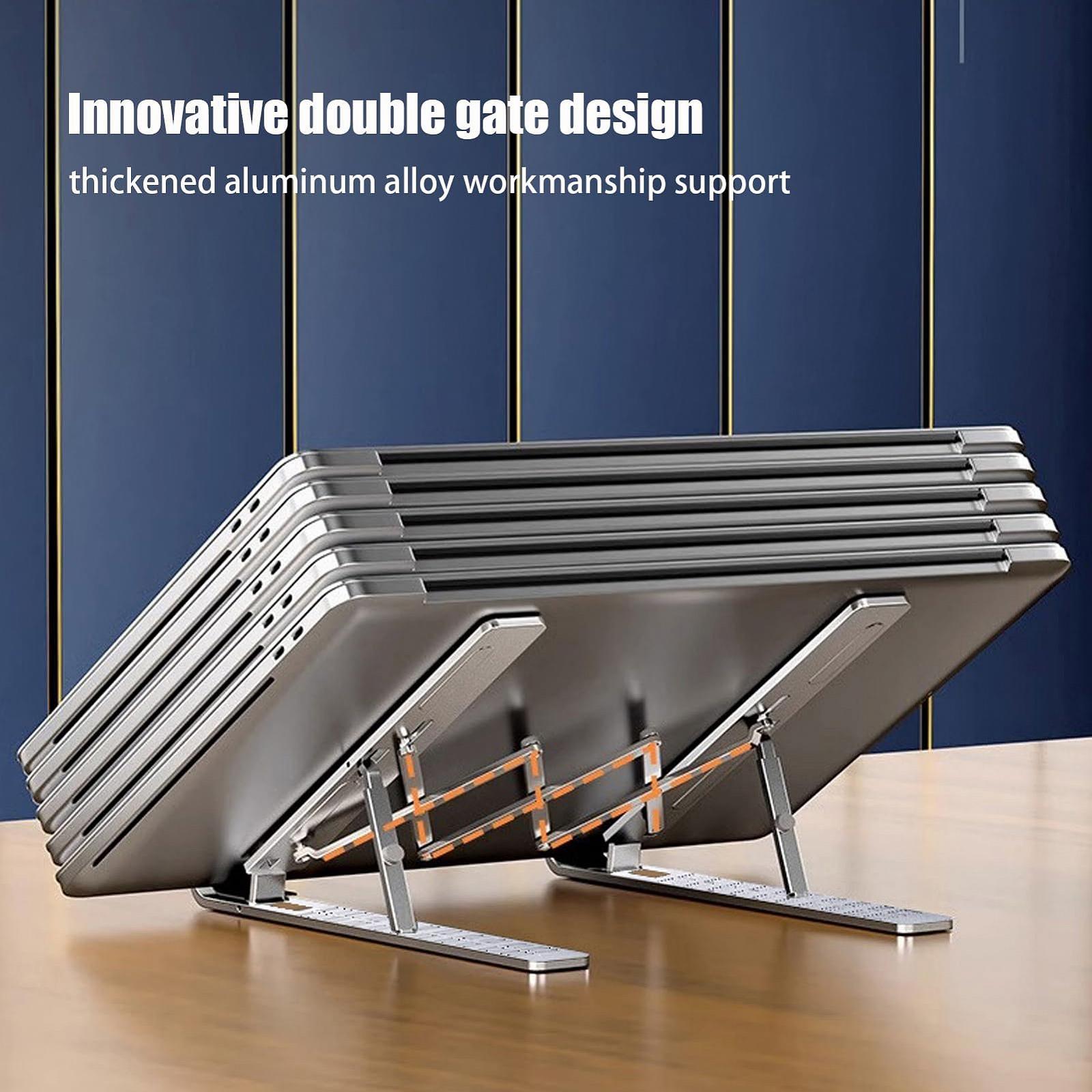 Держатель для ноутбука, Регулируемая подставка для ноутбука, Складная охлаждающая подставка, Портативная подставка для и другого, Эргономичная подставка для ноутбука, Настольная подставка с клапаном, фото №6