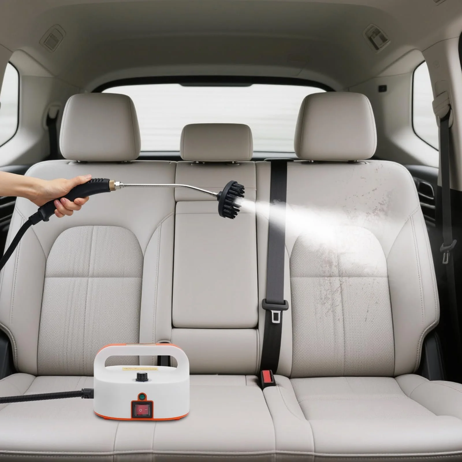 Пароочисник 3800 W портативний високотемпературний Помаранчевий Білий, фото №8