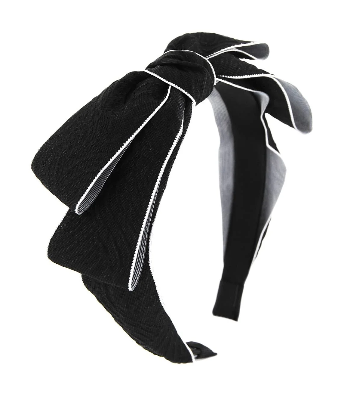 Обруч Axy HRS4 з великим бантом 17 см x 5 см Чорний, фото №1