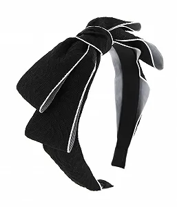 Обруч Axy HRS4 з великим бантом 17 см x 5 см Чорний - Фото 1