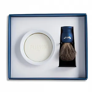 Купить Набор для бритья Plisson Starter Kit Real Badger Grey Size 12 Midnight Blue - Фото 1 Набор для бритья Plisson Starter Kit Real Badger Grey Size 12 Midnight Blue - Фото 1