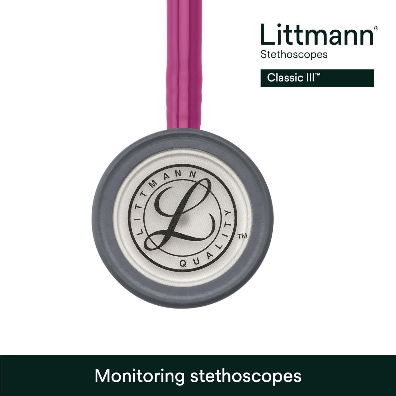 Стетоскоп 3M Littmann Classic III 69см Малиновый, фото №4