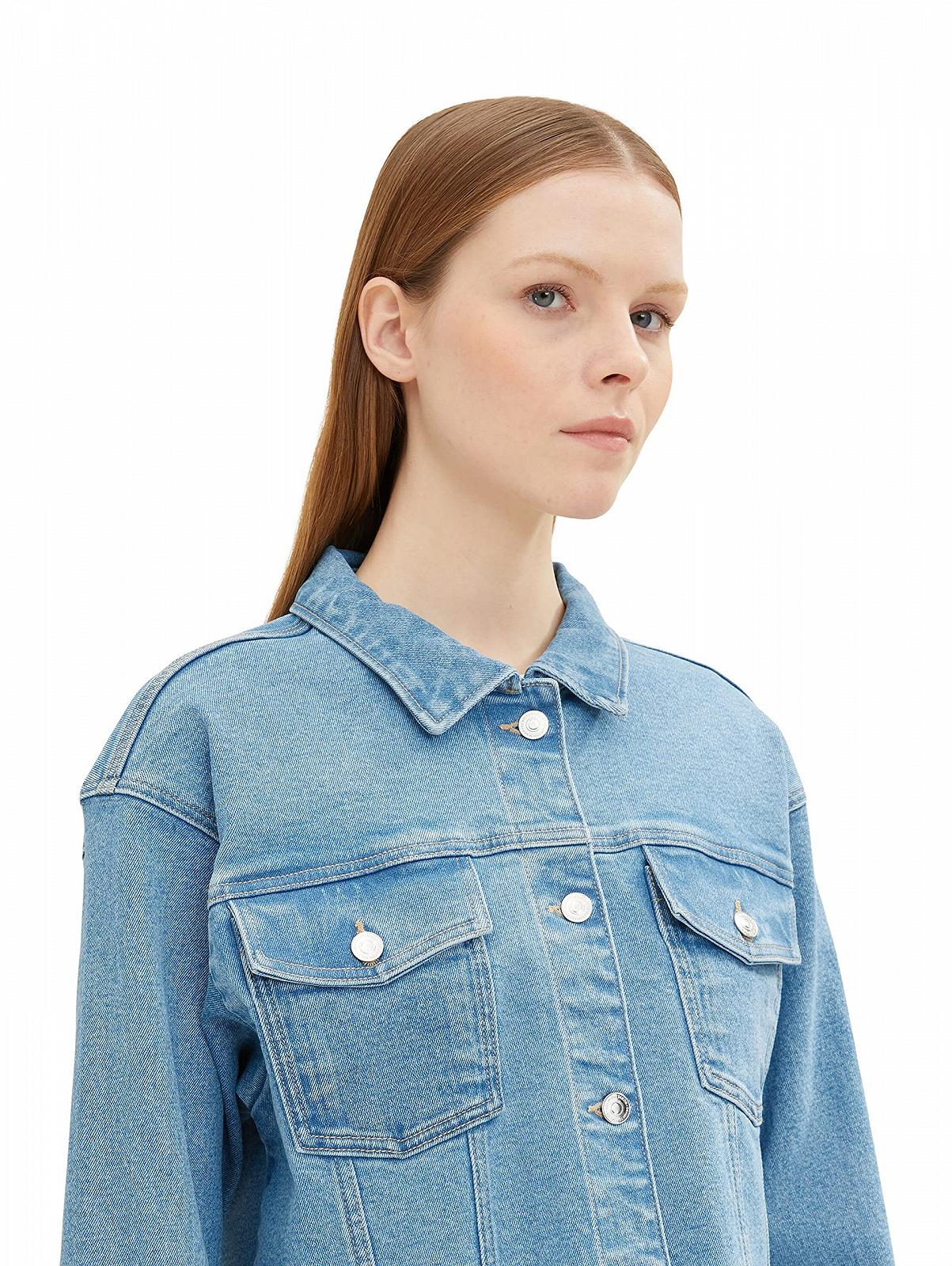 Джинсова куртка TOM TAILOR Denim Cropped Жіноча, фото №6