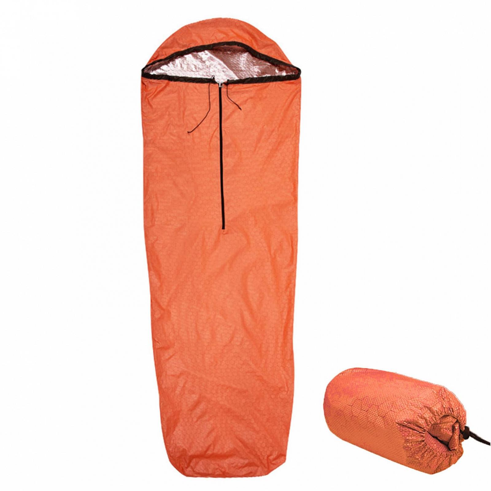 Спальный мешок Survival Notfallschlafsack легкий рюкзак-спальный мешок водонепроницаемый Biwy-Sack многоразовые аварийные спальные мешки для выживания портативный выживательный спальный мешок для улицы оранжевый, фото №1