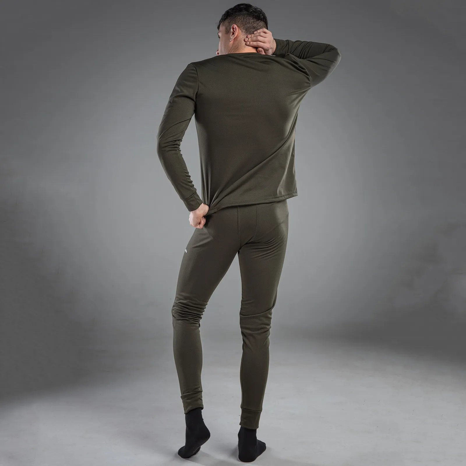 Чоловіча термобілизна Columbia хакі комплект зимовий на флісі, фото №8 Чоловіча термобілизна Columbia хакі комплект зимовий на флісі, фото №8