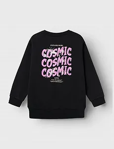 Свитшот NAME IT Nkfnukkel LS Long RLX Sweat Bru для девочек synthetic.ua - Фото 1