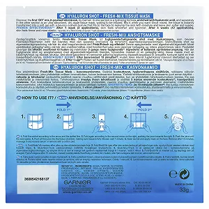 Тканинна маска Garnier Fresh-Mix з гіалуроновою кислотою 33г synthetic.ua - Фото 1