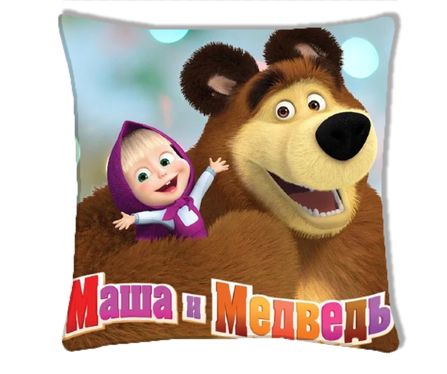 Подушка з друком Подушковик Маша 3 32х32 см Різнобарвний hub_upevu2, фото №1