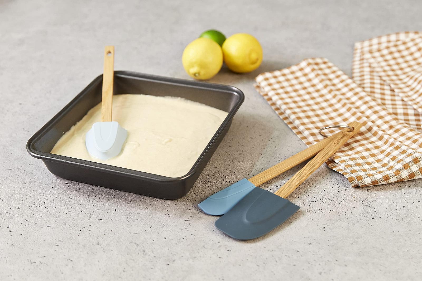 Набор силиконовых лопаток Culinare Naturals C70018 3 шт. 30 см с бамбуковыми ручками, фото №6