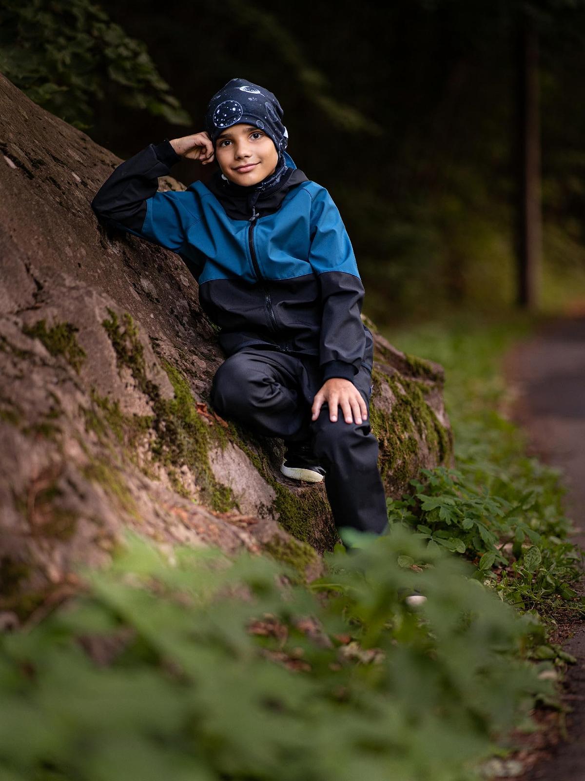 Дитяча софтшел куртка з флісом Unuo Street Чорний Кобальт, фото №5 Дитяча софтшел куртка з флісом Unuo Street Чорний Кобальт, фото №5