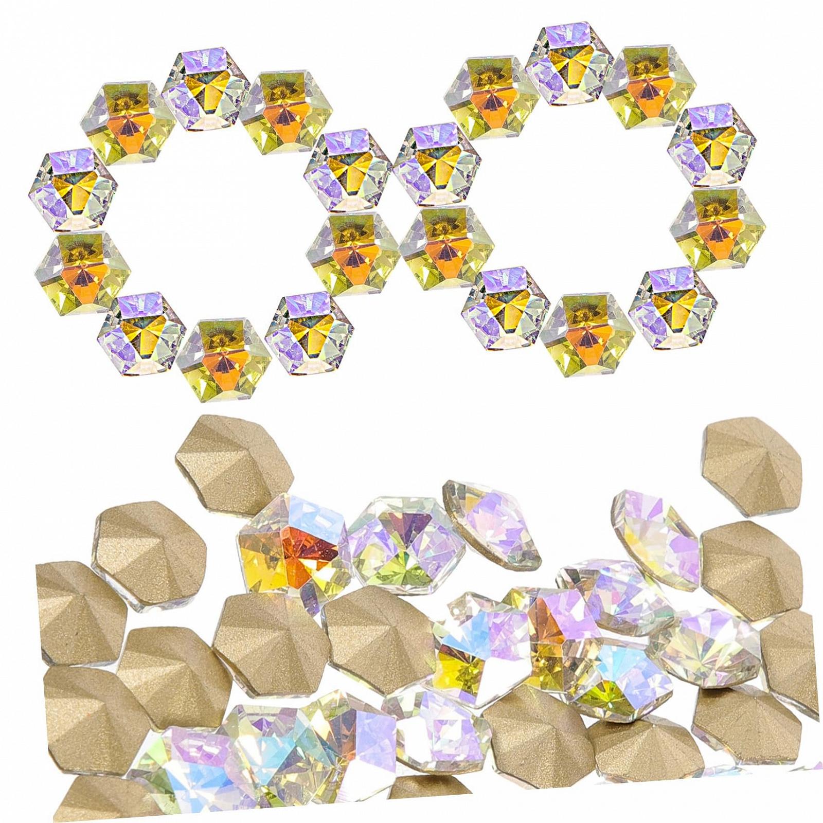 Шестигранные стразы для ногтей Healeved, 50 шт., фото №1