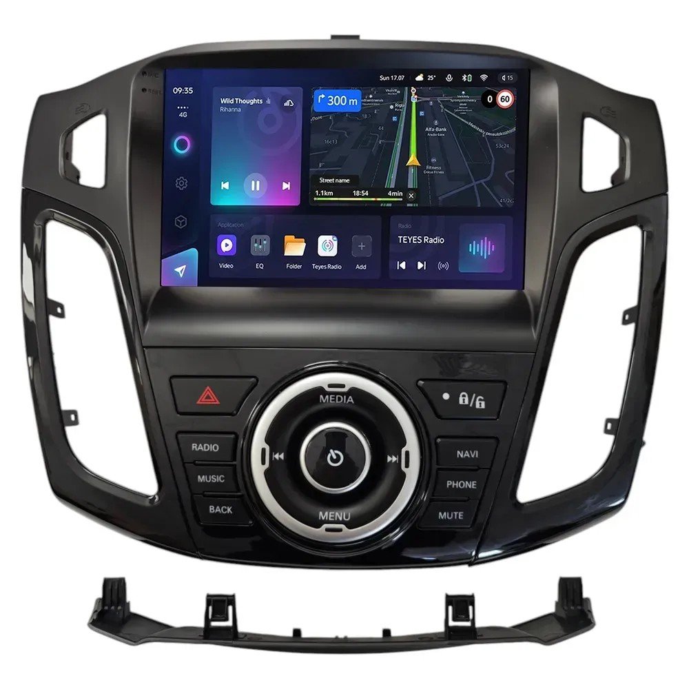 Перехідна рамка Ford Focus 2011-2019 з проводкою CAN, 9 дюймів, фото №1