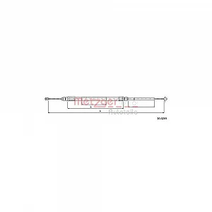 Трос стоянкового гальма METZGER 10.4269 задній лівий - Фото 1