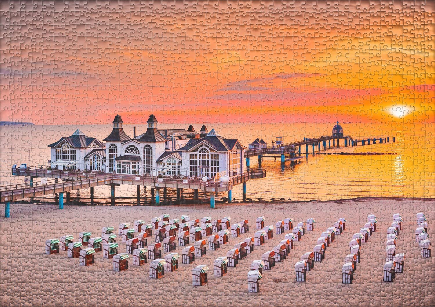 Пазл Ulmer Puzzleschmiede Morgenrot auf Rügen 1000 элементов, фото №2