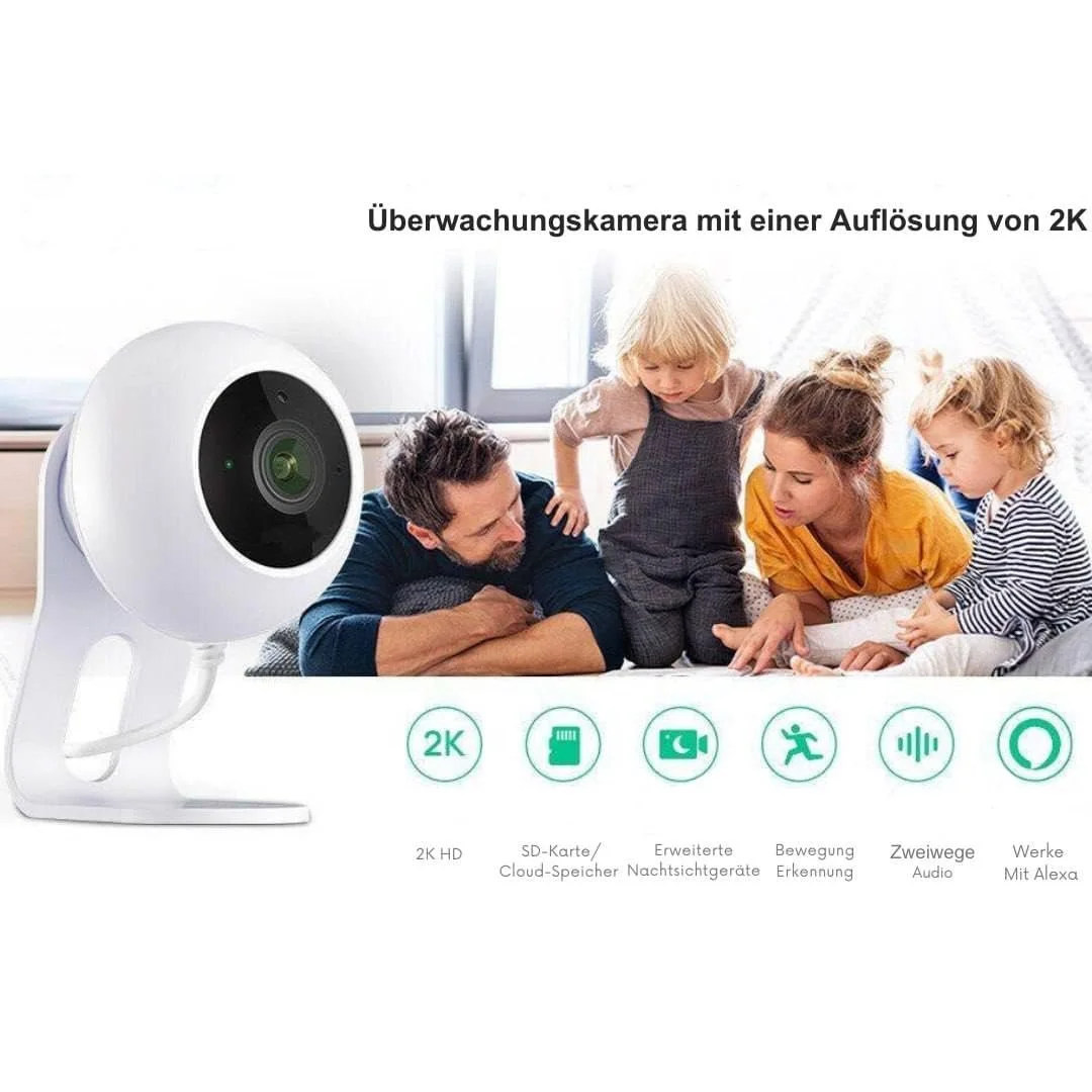 Відеоняня 2K HD Детекція руху Двосторонній аудіозв'язок Alexa 2 штуки, фото №7 Відеоняня 2K HD Детекція руху Двосторонній аудіозв'язок Alexa 2 штуки, фото №7