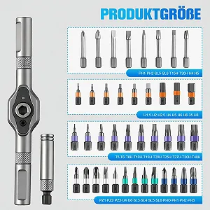 Набір реверсивних викруток 42-в-1 з міні-тріскачкою та магнітним тримачем CRV 42 деталі synthetic.ua - Фото 1