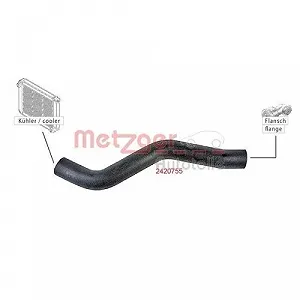 Шланг радіатора METZGER 2420755 VAG, верхній правий synthetic.ua - Фото 1