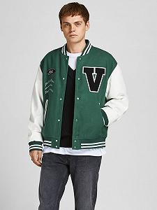 Куртка Jack&Jones VARSITY BOMBER JACKET LTN 12207367-Trekking Green, XXL - Фото 1