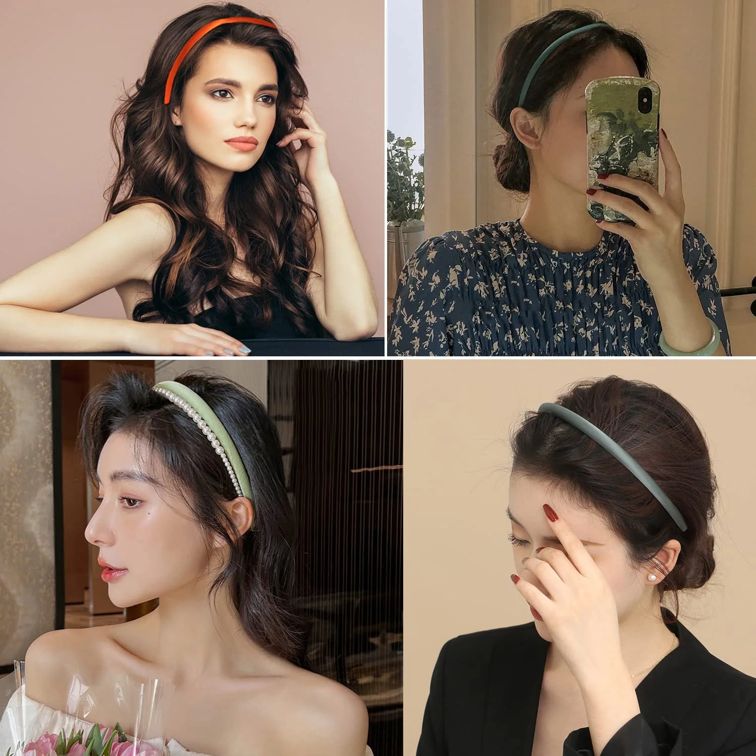 Обруч Атласный Однотонный, фото №4