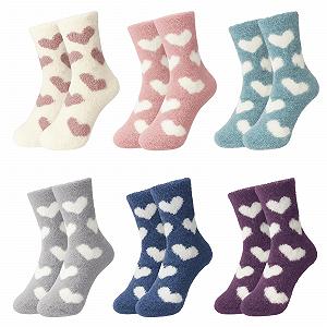 Носки Женские Cuddly 6 пар, Зимние Носки для Сна, Коралловые Пушистые Носки, Рождественские Носки Cuddly, Мягкие Носки, Рождественские Подарки для Женщин, для Дома или в качестве Подарка - Фото 1