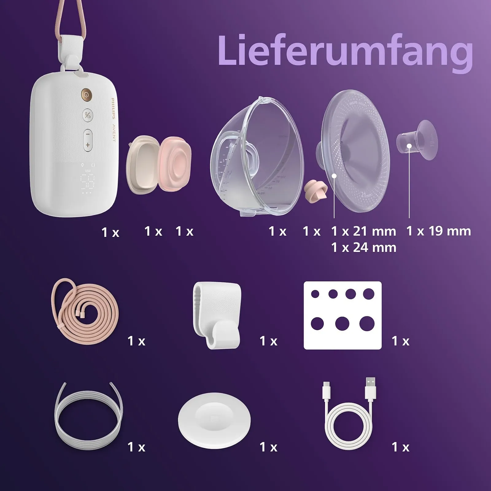 Молоковідсмоктувач Philips AVENT Електронний Одинарний Hands-Free, Мотор лікарняного класу, SCF531/11, фото №7 Молоковідсмоктувач Philips AVENT Електронний Одинарний Hands-Free, Мотор лікарняного класу, SCF531/11, фото №7