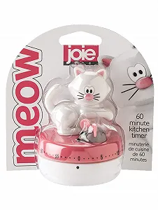 Кухонный таймер Joie MIAU 12444 механический 60 минут 15 x 10 x 8 см Белый/Розовый/Серый цена на synthetic.ua - Фото 1 Кухонный таймер Joie MIAU 12444 механический 60 минут 15 x 10 x 8 см Белый/Розовый/Серый synthetic.ua - Фото 1
