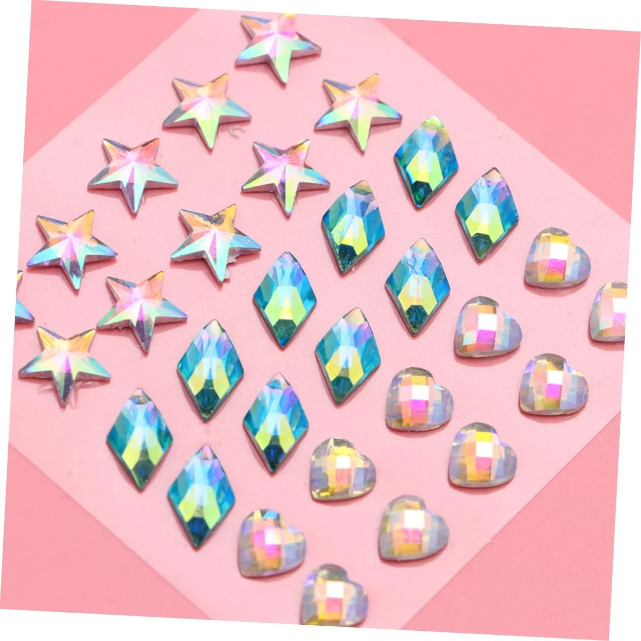 Стрази Healvian для макіяжу, 5 аркушів, блискучі камені для очей та обличчя для святкового макіяжу, фото №4