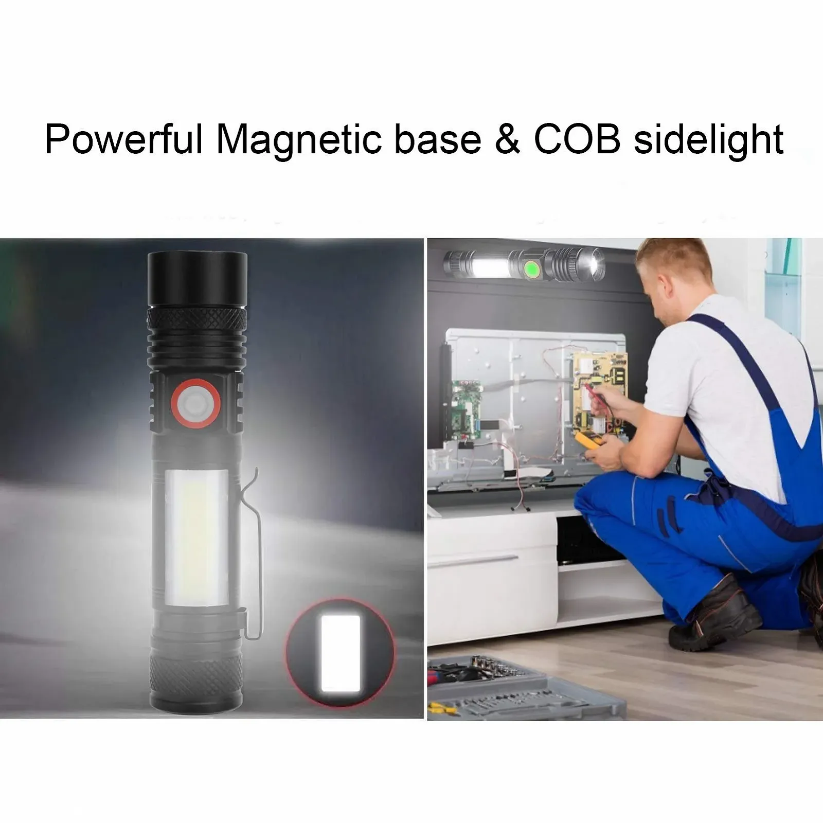 Фонарь Marhynchus Мощный, Телескопический зум, для активного отдыха, с разными режимами освещения, COB источник света для кемпинга, походов, рыбалки, фото №6 Фонарь Marhynchus Мощный, Телескопический зум, для активного отдыха, с разными режимами освещения, COB источник света для кемпинга, походов, рыбалки, фото №6