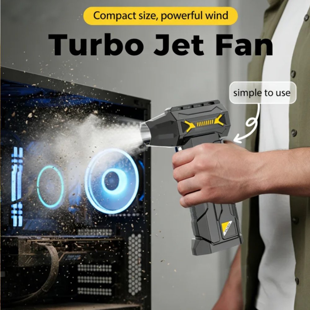 Портативний турбовентилятор Violent HFX-07 Turbo Jet Fan 680000 RPM Black, фото №14