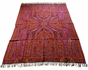 Покривало Тканий жакард Lorenzo Cana Вовна Бавовна з найкращою вовною мериносового ягняти Візерунок пейслі - Фото 1