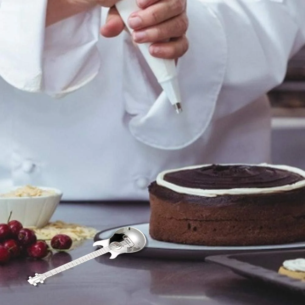 Ложка Кавова Гітара з нержавіючої сталі Міні-гітара 4 шт, фото №2