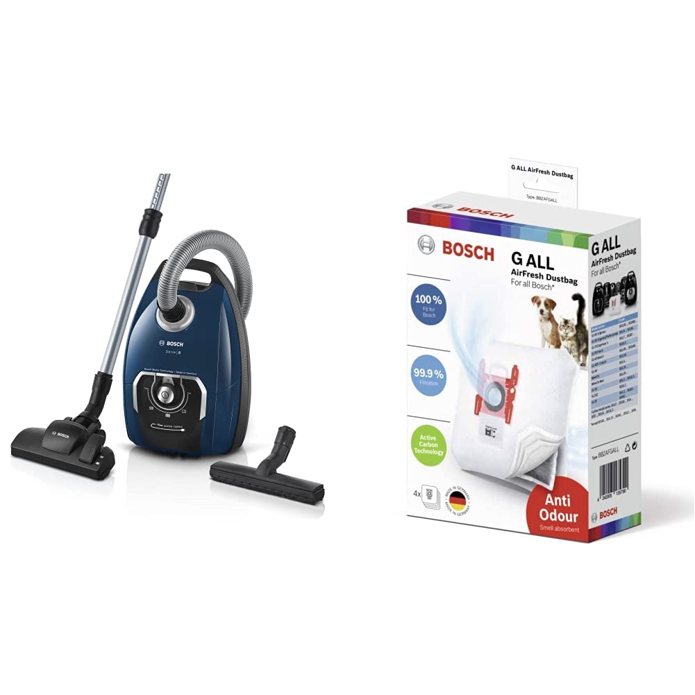 Bosch Пилосос з мішком Series 8 BGB75X494 650 Вт Синій, фото №1