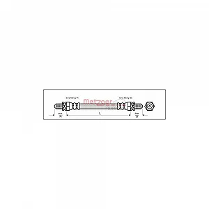 Тормозной шланг METZGER 4113254 FORD задний мост слева, справа - Фото 1