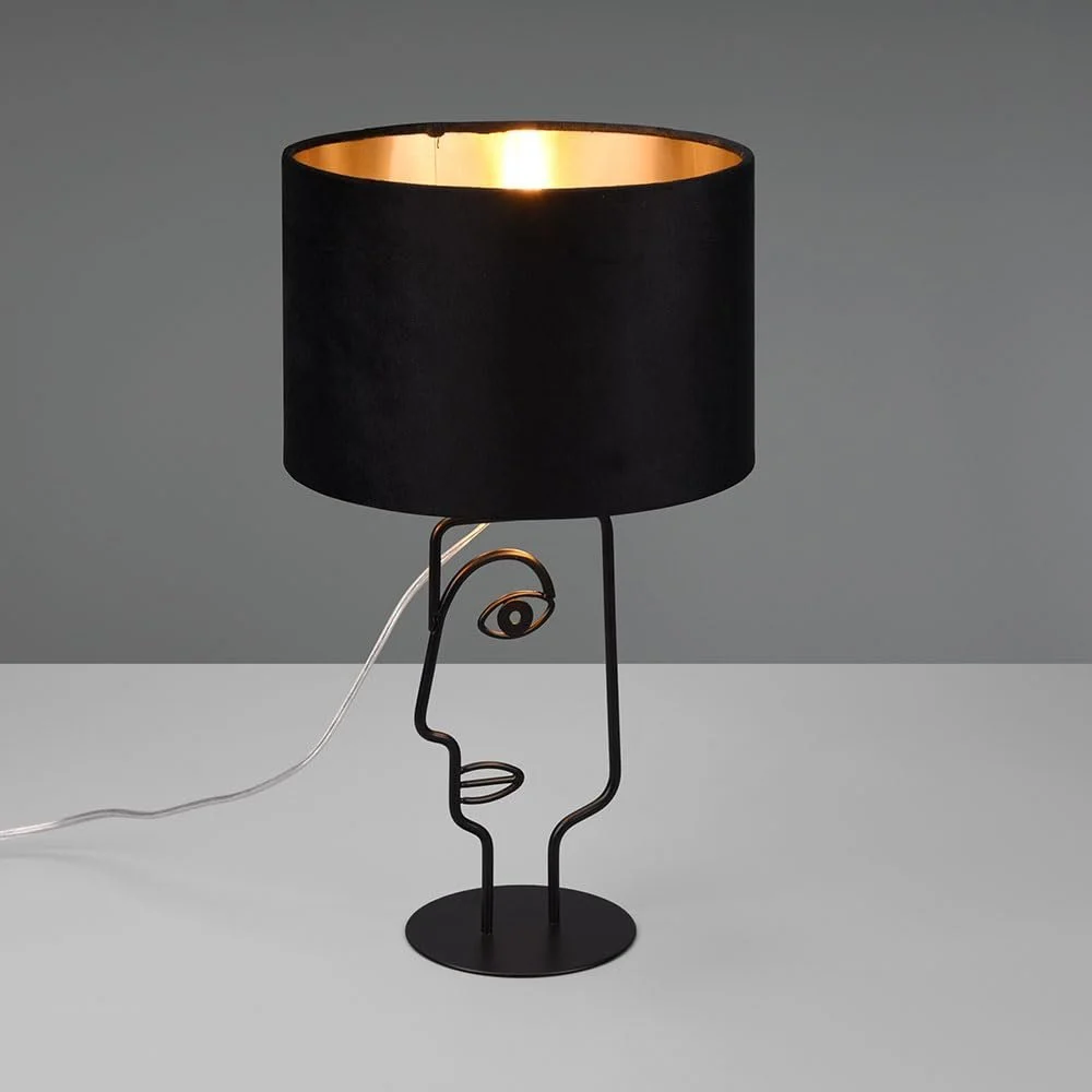 Розумна світлодіодна настільна лампа etc-shop Smart LED димована з керуванням через додаток RGB 8.5 Вт 806 лм висота 42 см чорна металева з тканинним абажуром, фото №7