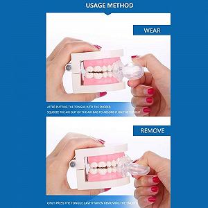 Пристрій проти хропіння язика (2 шт.) М'який язик Прозорий Медичний силікон synthetic.ua - Фото 1