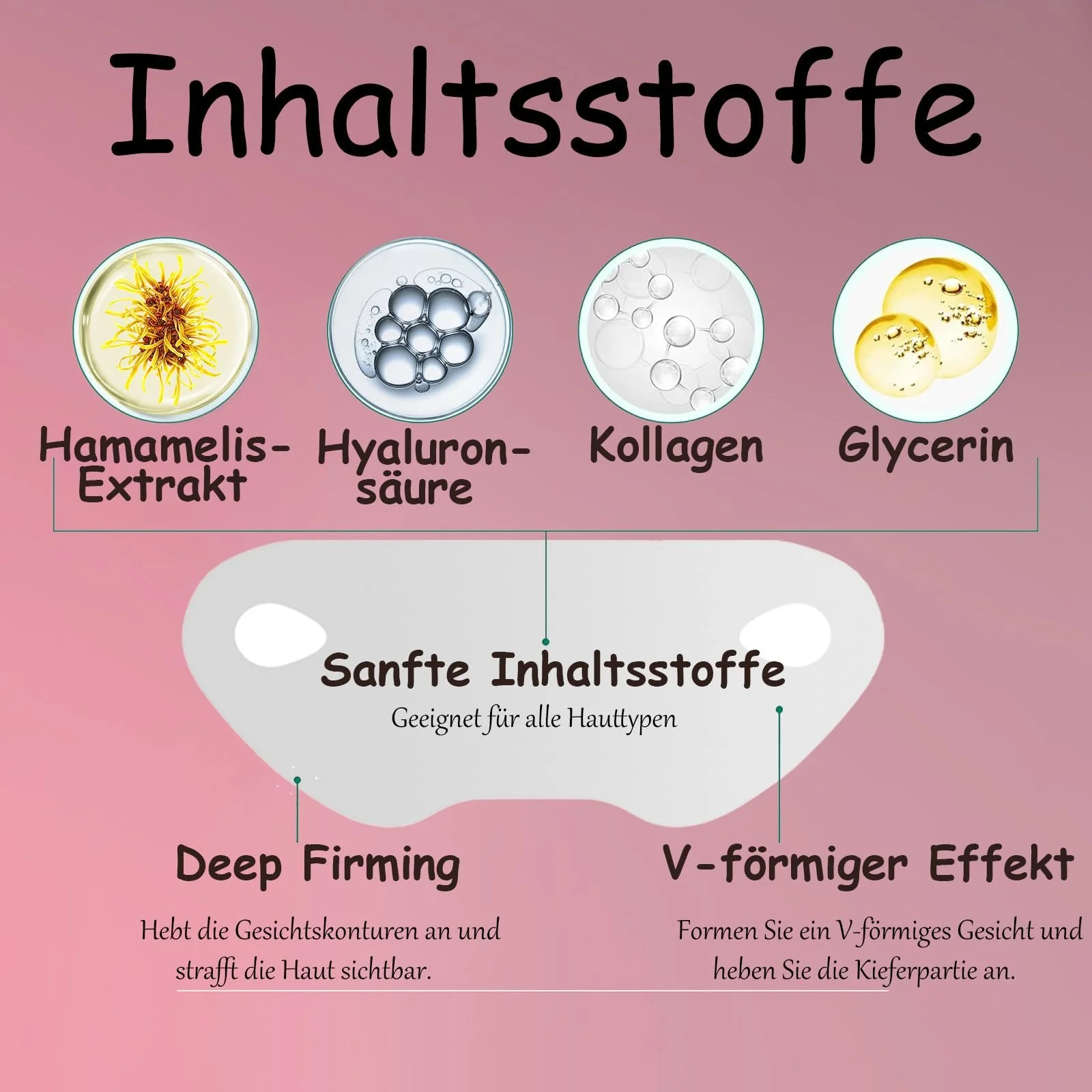 Маска для обличчя Soleneva для видалення другого підборіддя 5 шт з гіалуроновою кислотою, фото №5 Маска для обличчя Soleneva для видалення другого підборіддя 5 шт з гіалуроновою кислотою, фото №5